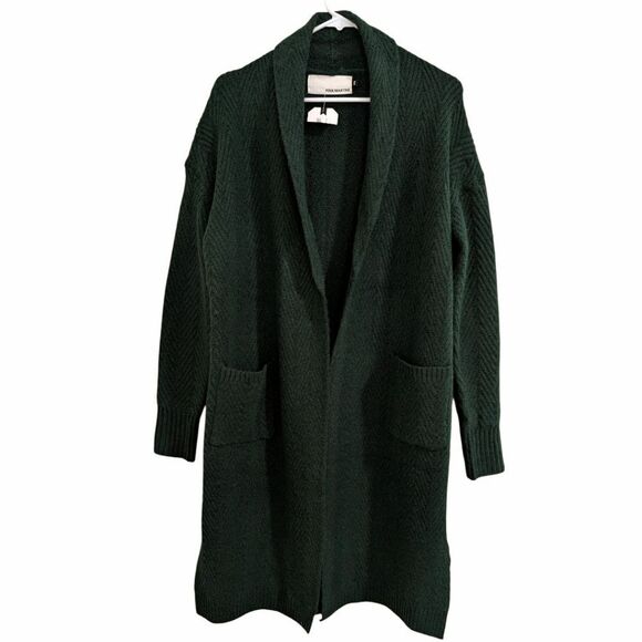 Pink Martini Scarlett Cardi Open Front Duster Cardigan - Dark Green - XXS - NWT - Picture 5 of 11